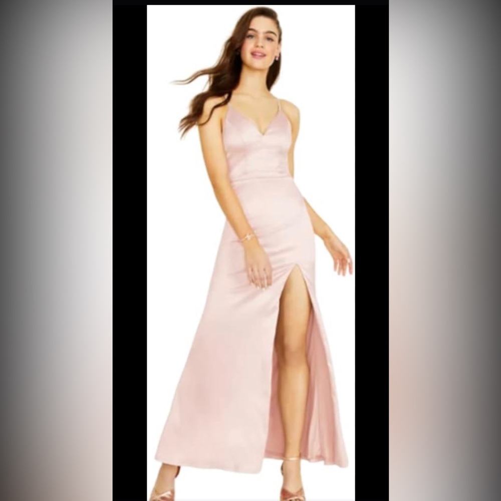 SEQUIN HEARTS Womens Beige Lace Cut Out  Dress.